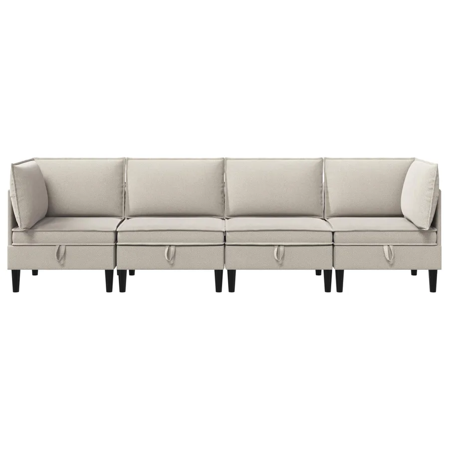 Ensemble de meubles pour le salon 4 pcs Avoine Tissu - 7