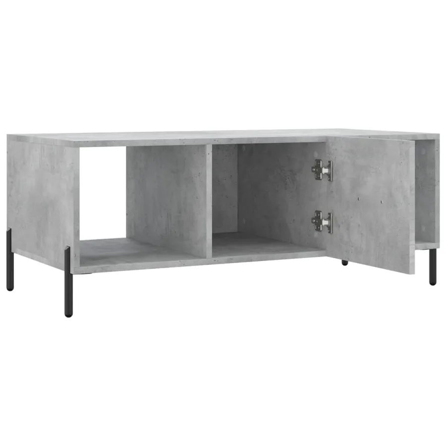 Table basse gris béton 102x50x40 cm bois d'ingénierie - 5
