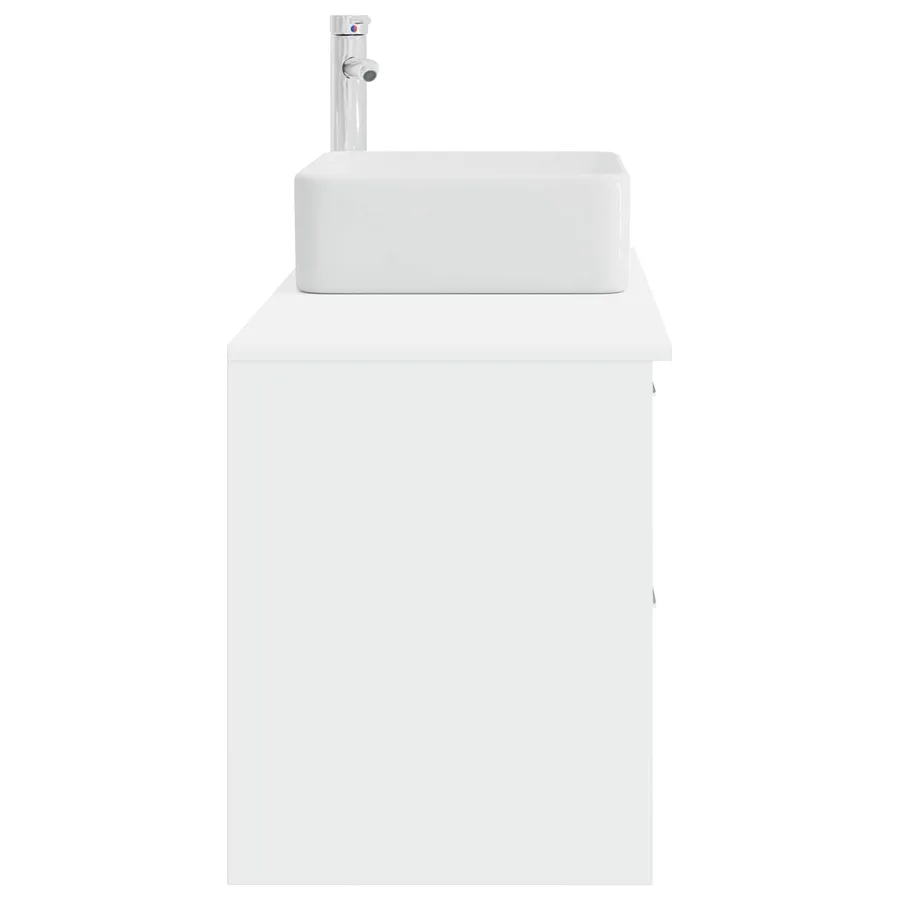 Ensemble de mobilier de salle de bain 2 pcs Blanc - 5