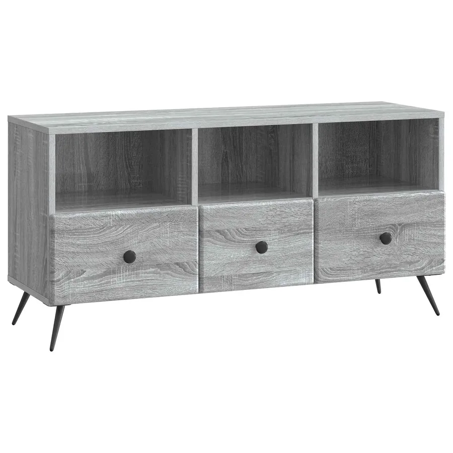 Meuble TV Sonoma gris 102 x 34,5 x 50 cm Bois d'ingénierie - 2