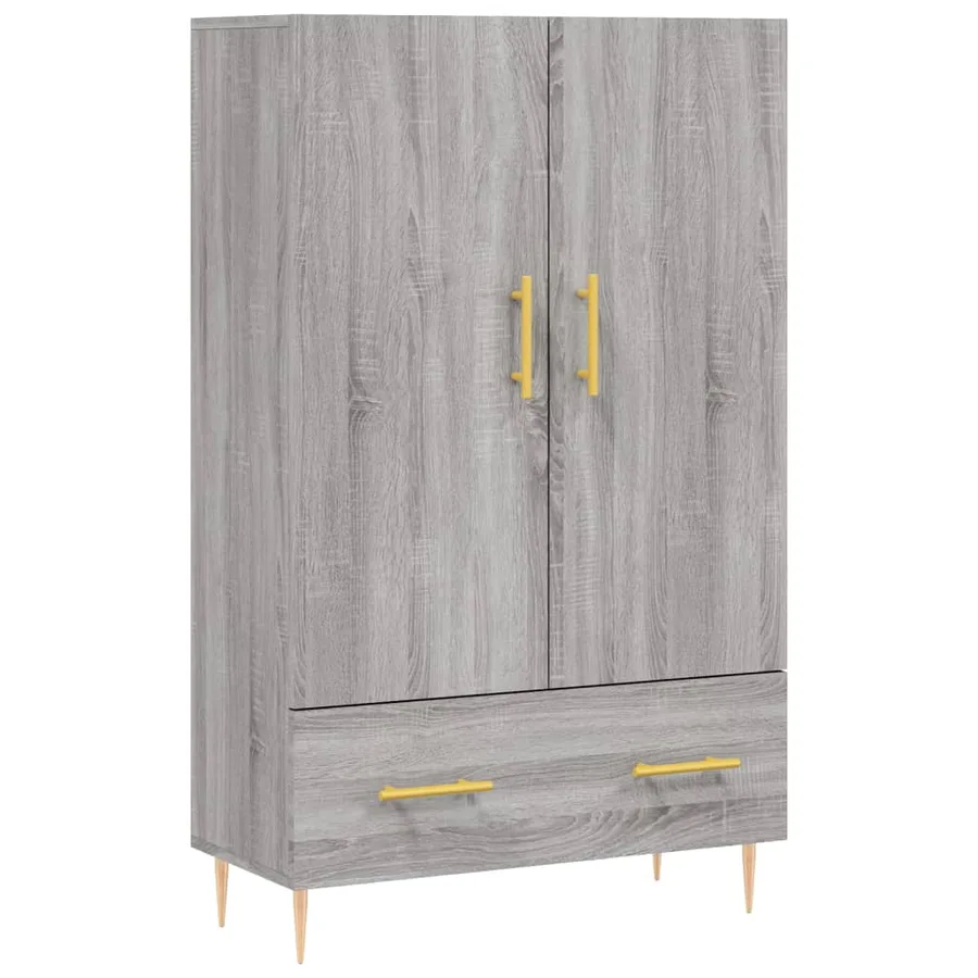 Buffet haut sonoma gris 69,5x31x115 cm bois d'ingénierie - 2