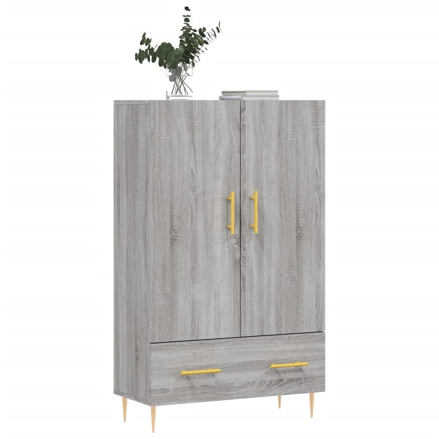 Buffet haut sonoma gris 69,5x31x115 cm bois d'ingénierie - 3
