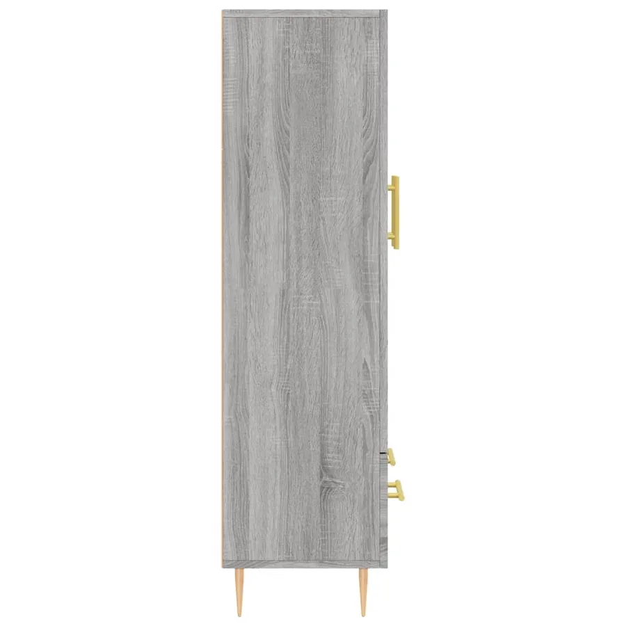 Buffet haut sonoma gris 69,5x31x115 cm bois d'ingénierie - 7
