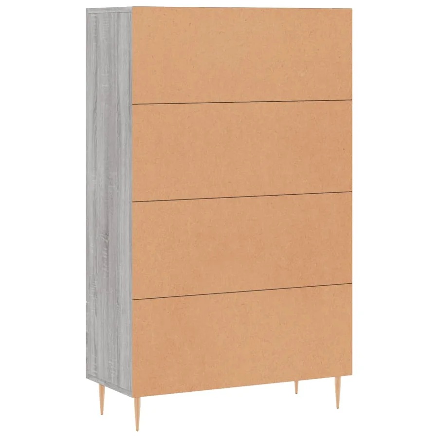 Buffet haut sonoma gris 69,5x31x115 cm bois d'ingénierie - 8