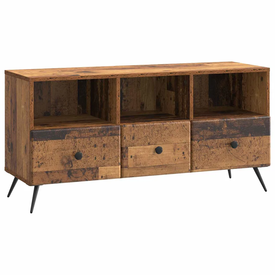 Meuble TV Bois ancien 102 x 34,5 x 50 cm Bois d'ingénierie - 2