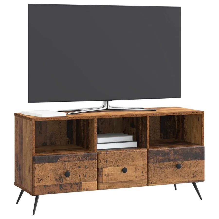Meuble TV Bois ancien 102 x 34,5 x 50 cm Bois d'ingénierie - 3