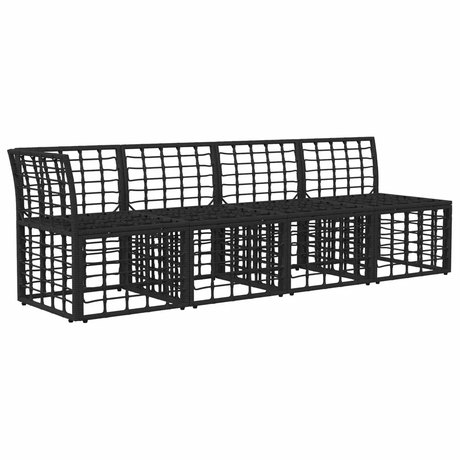 Canapé de jardin 4 places avec accoudoir gauche 4 pcs - 3