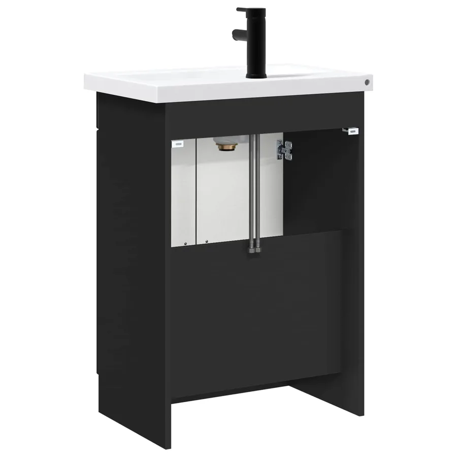 Ensemble de mobilier de salle de bain Noir 78,5 x 37,5 x 81 cm - 7