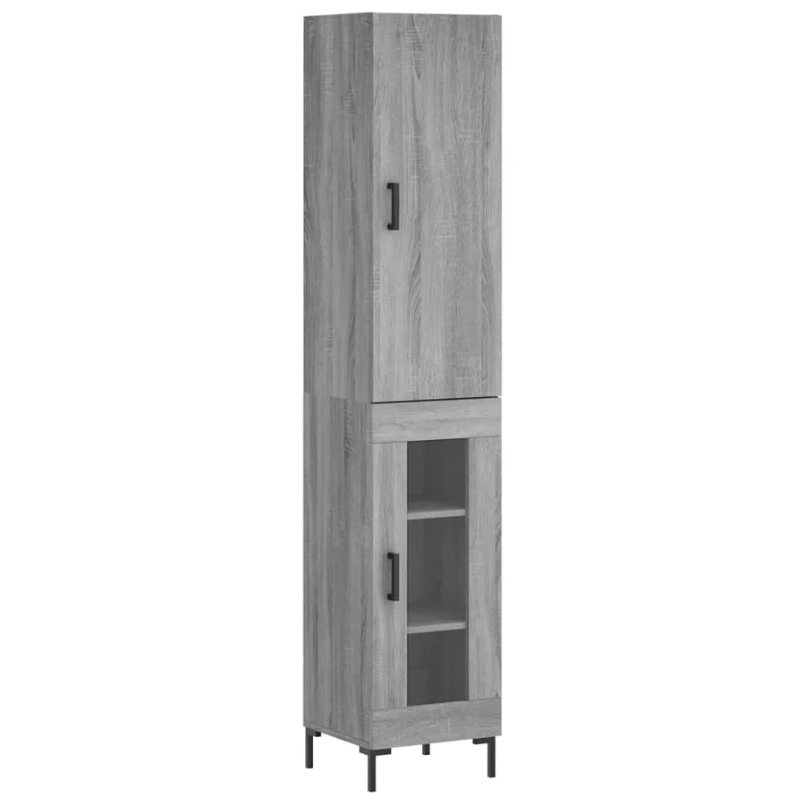 Buffet haut Sonoma gris 34,5x34x180 cm Bois d'ingénierie - 2
