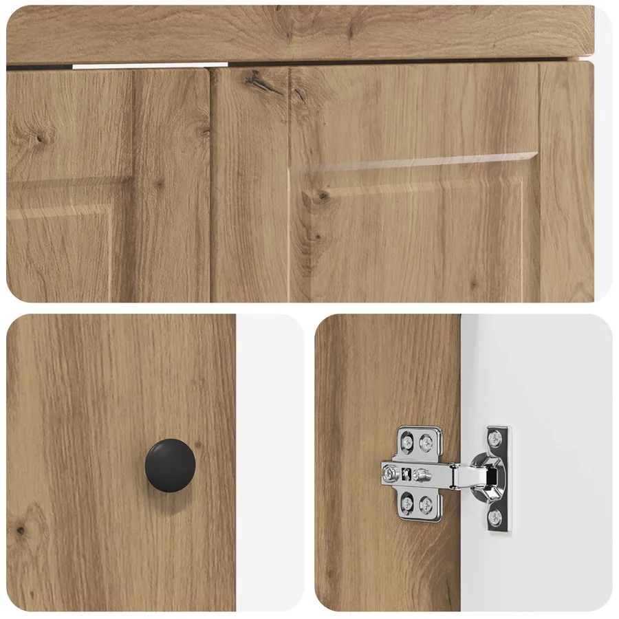 Ensemble de mobilier de salle de bain Chêne artisanal - 10