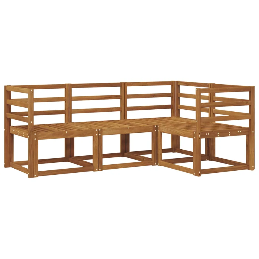 Ensemble de canapés d'extérieur 4 pcs Naturel - 2