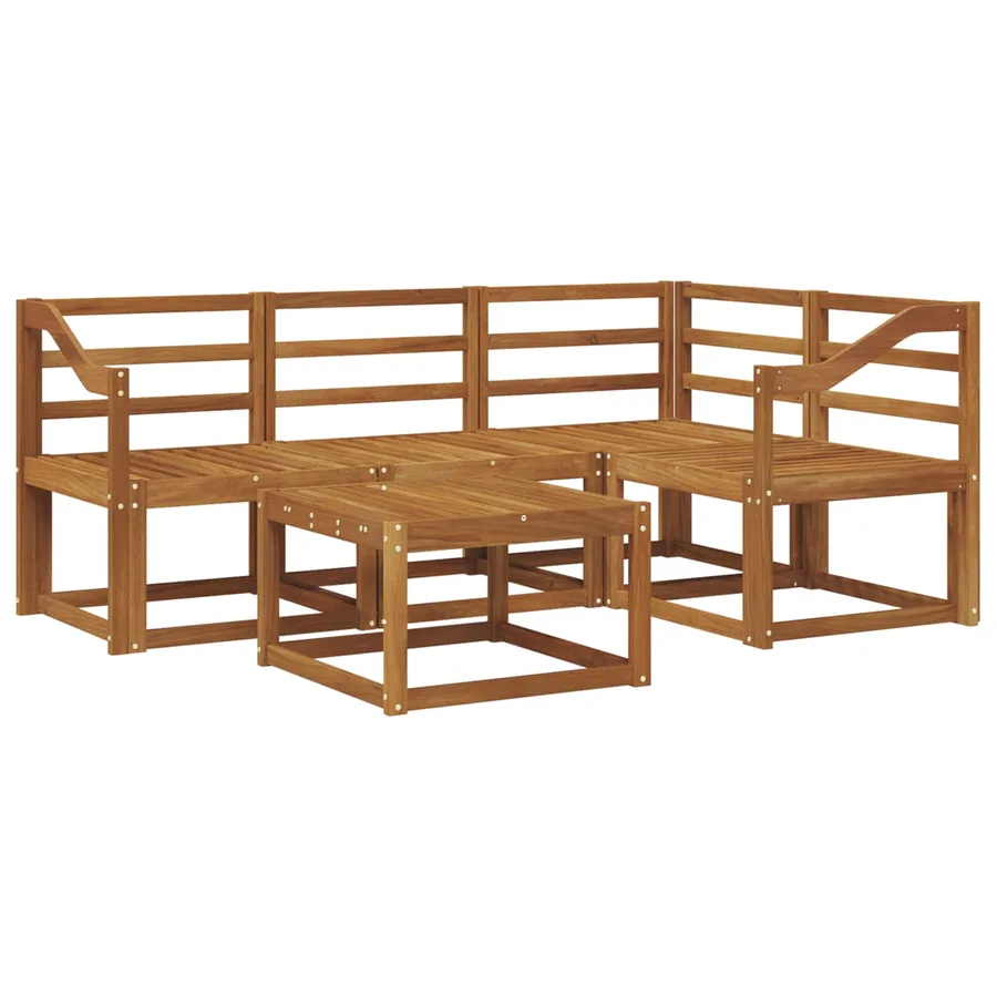 Ensemble de canapés d'extérieur 5 pcs Naturel - 2