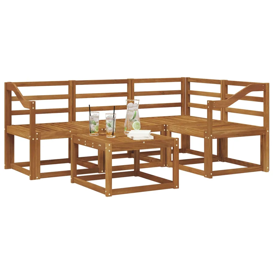 Ensemble de canapés d'extérieur 5 pcs Naturel - 3