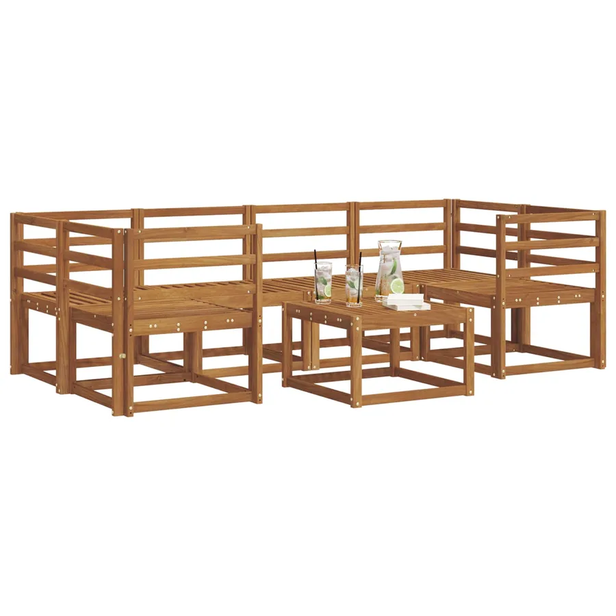 Ensemble de canapés d'extérieur 7 pcs Naturel - 3