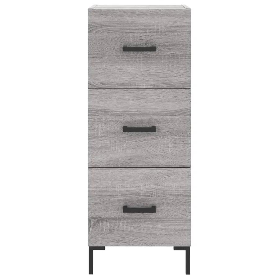 Buffet haut Sonoma gris 34,5x34x180 cm Bois d'ingénierie - 6