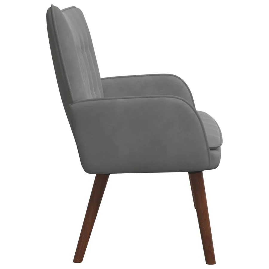 Sofa 2 places Gris foncé 115 x 61 x 87 cm Velours - 5