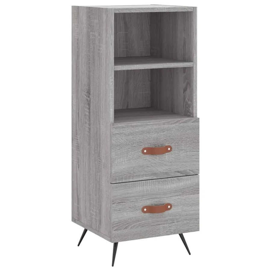 Buffet haut Sonoma gris 34,5x34x180 cm Bois d'ingénierie - 5
