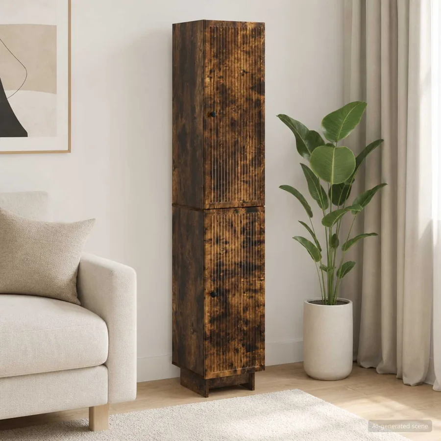 Ensemble de Meubles 2 pcs Chêne fumé 34,5 x 33 x 90 cm