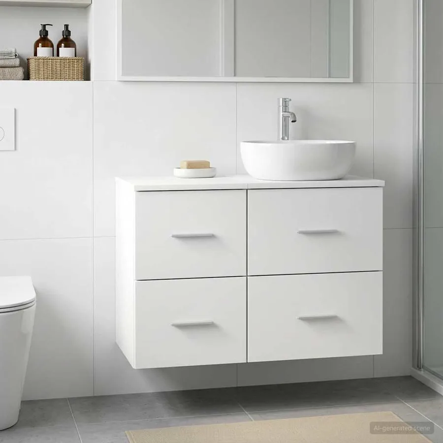 Meuble de Salle de Bain In-between Blanc 30 x 35 x 50 cm - 3