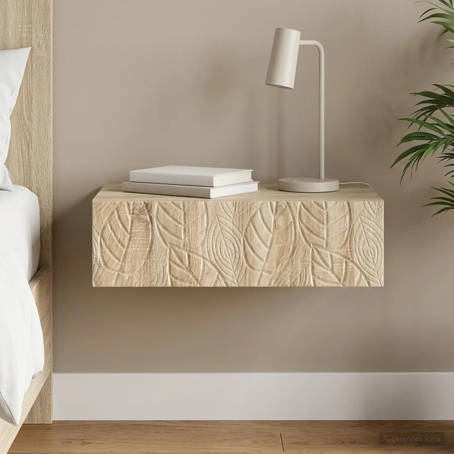 Table d'appoint murale Chêne Sonoma 59 x 34,5 x 17 cm