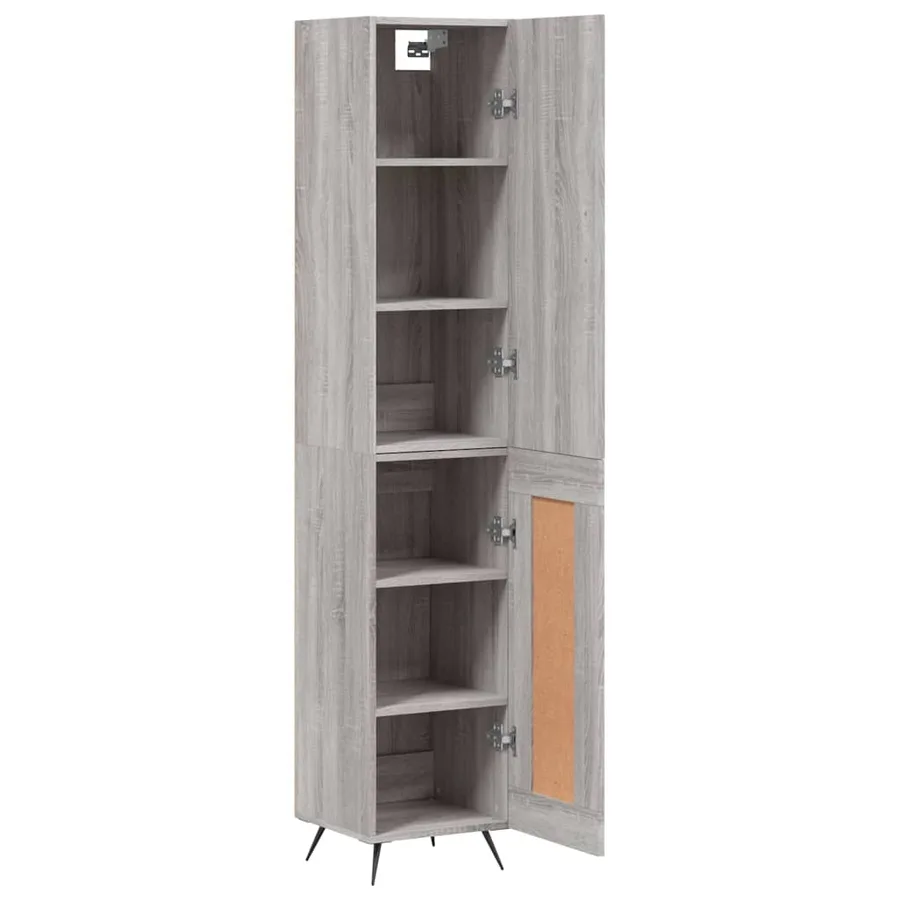 Buffet haut Sonoma gris 34,5x34x180 cm Bois d'ingénierie - 4