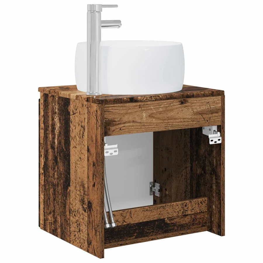 Vanité de lavabo mural Bois ancien 49,5 x 44,5 x 66 cm - 5