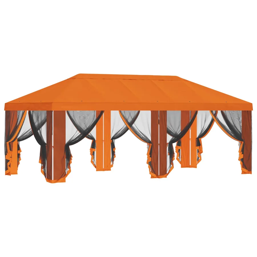 Housse de tonnelle avec murs latéraux Orange 600,5 x 300,5 cm - 4