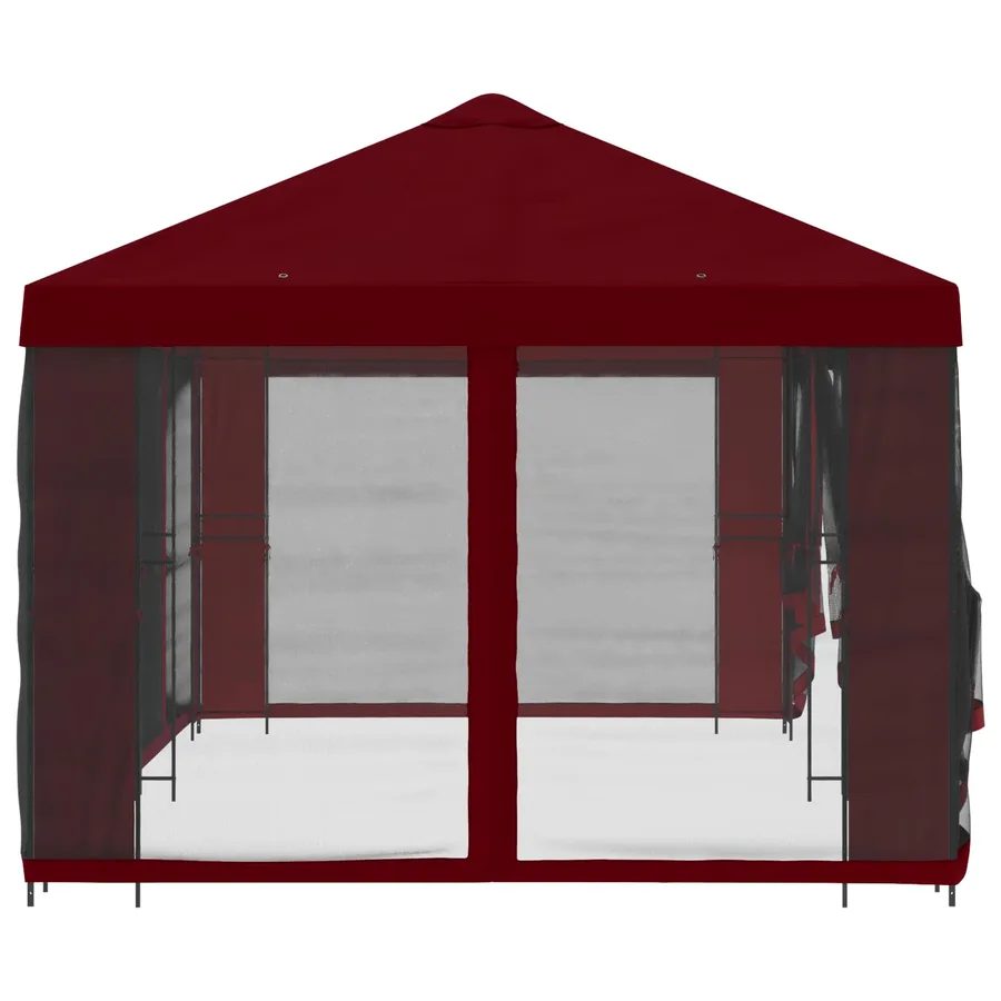 Gazebo avec murs latéraux 6 x 3 m Bordeaux Polyester et Acier - 4