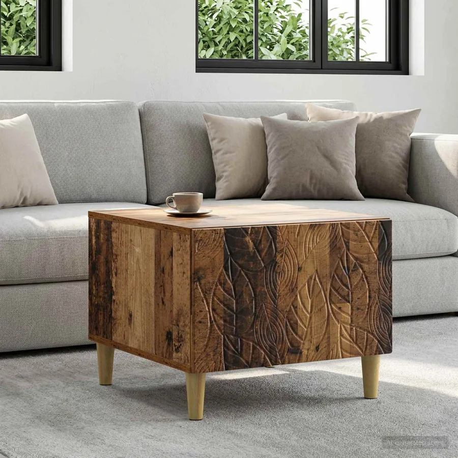 Table basse Bois ancien 50 x 49 x 40 cm Bois d'ingénierie