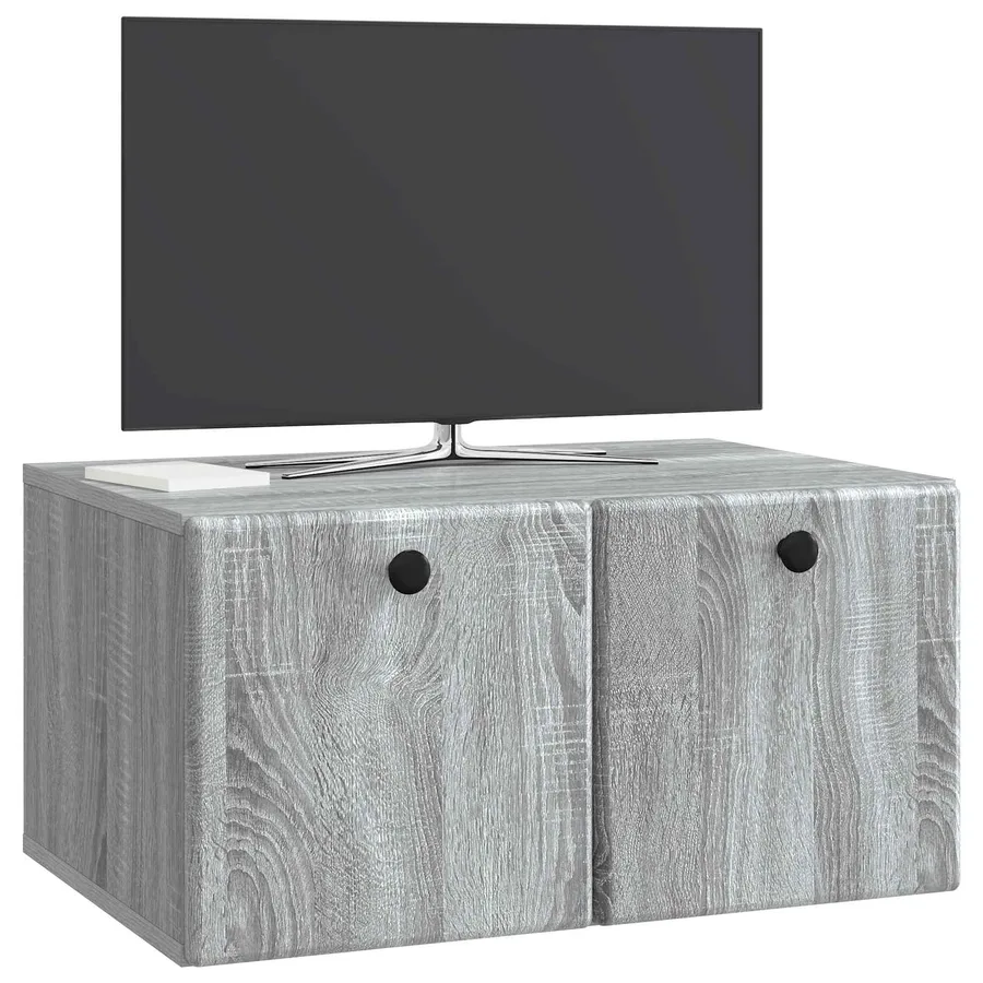 Meuble TV mural 59,5 x 41 x 30 cm Sonoma gris Bois d'ingénierie - 3