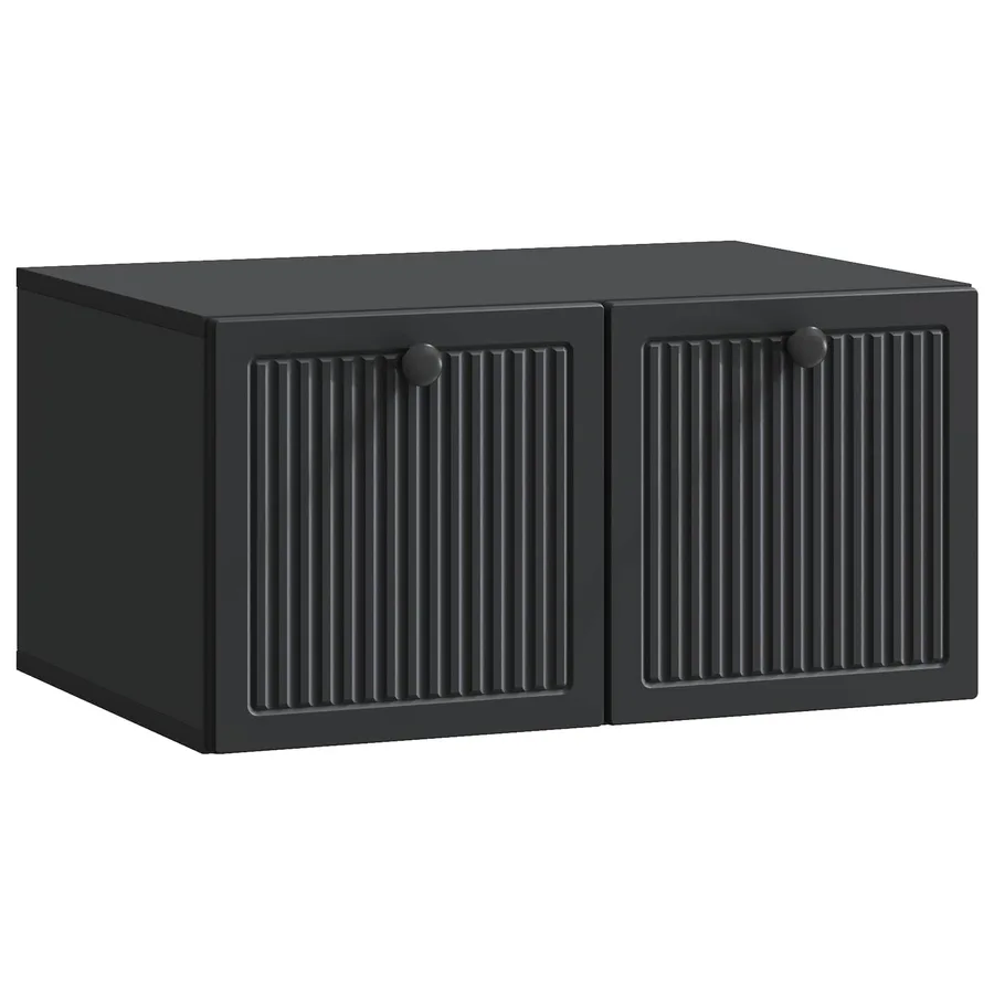 Meuble TV mural Noir 59,5 x 41 x 30 cm Bois d'ingénierie - 2