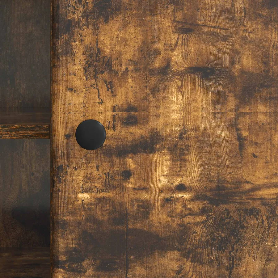 Meuble TV Chêne fumé 102 x 34,5 x 50 cm Bois d'ingénierie - 10