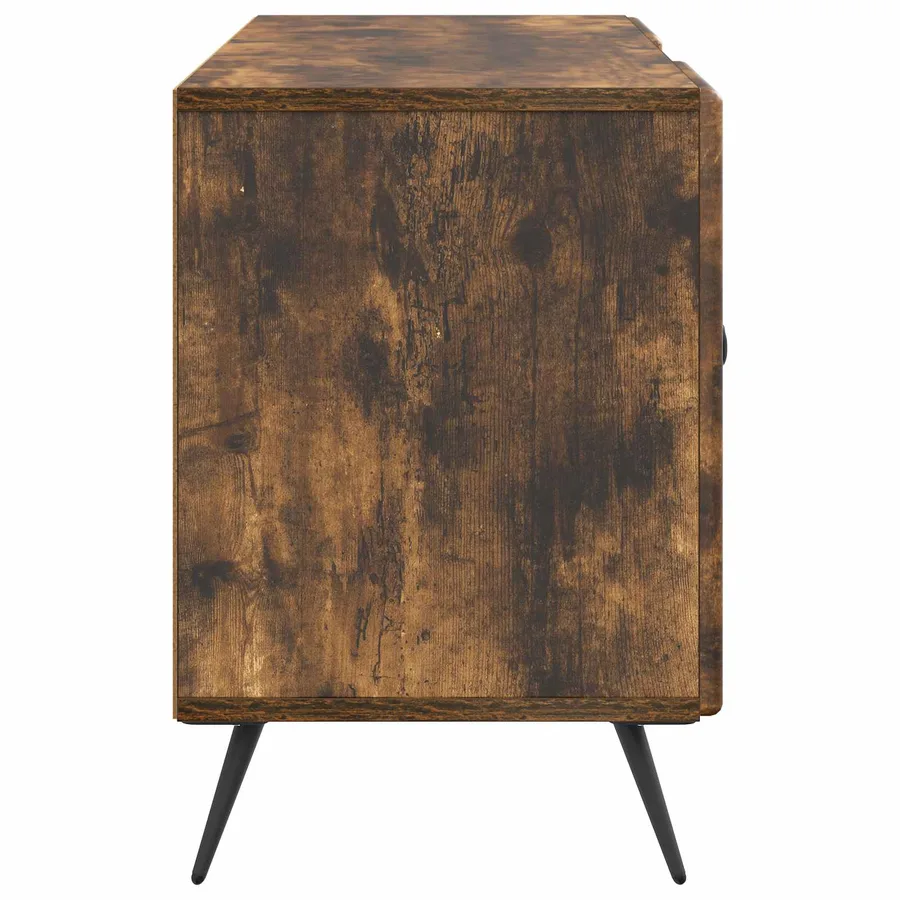 Meuble TV Chêne fumé 102 x 34,5 x 50 cm Bois d'ingénierie - 7