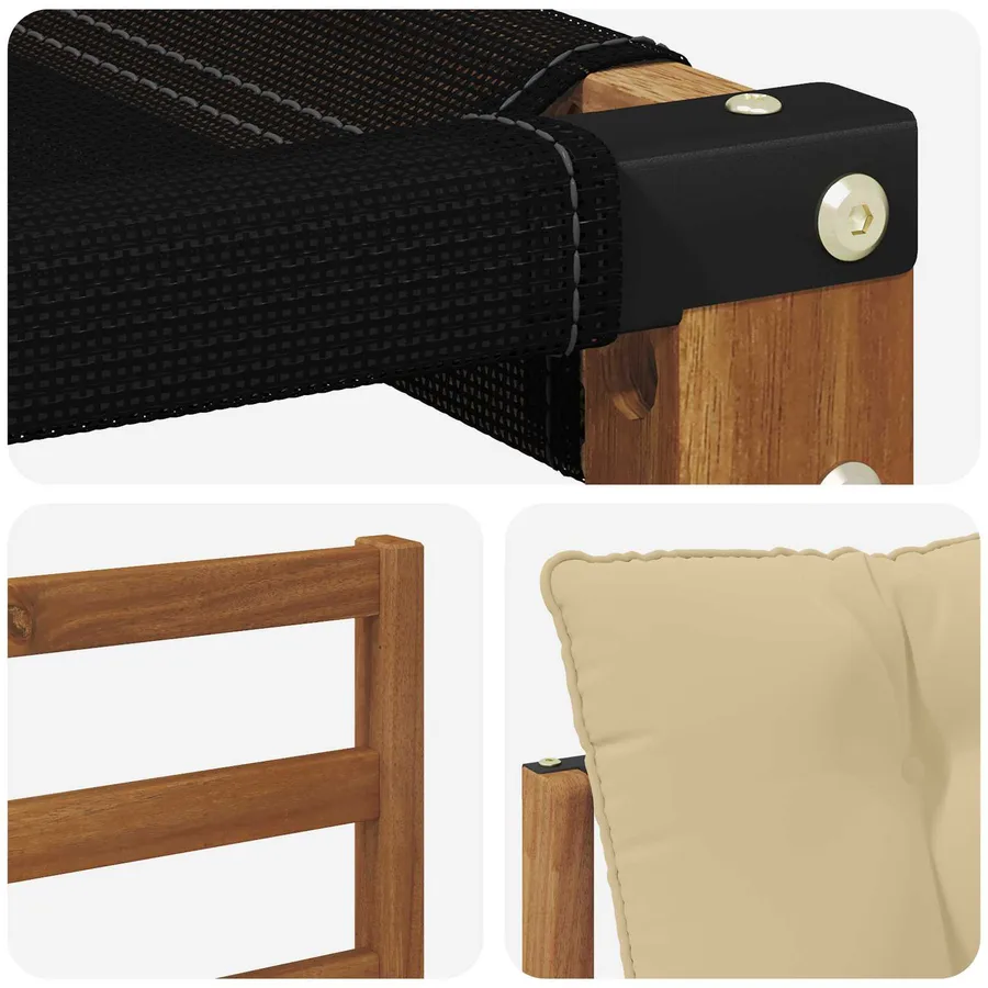 Ensemble de canapés d'extérieur 5 pcs Naturel et Beige - 7