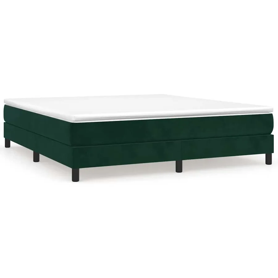Sommier à lattes de lit et matelas Vert foncé 180x200cm Velours - 2