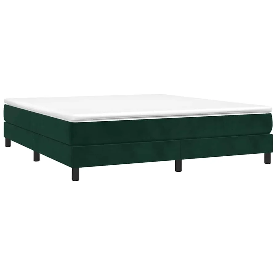 Sommier à lattes de lit et matelas Vert foncé 180x200cm Velours - 3