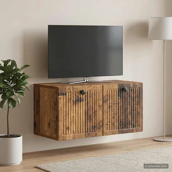 Meuble TV mural Bois ancien 59,5 x 31 x 30 cm Bois d'ingénierie