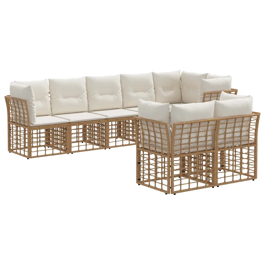 Ensemble de canapés d'extérieur Naturel Polyester - 2
