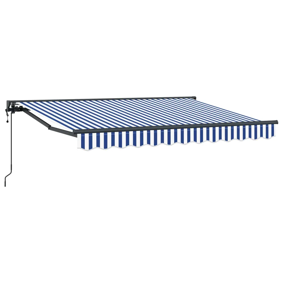 Auvent rétractable électrique Bleu et Blanc 3,5 x 2 m - 2