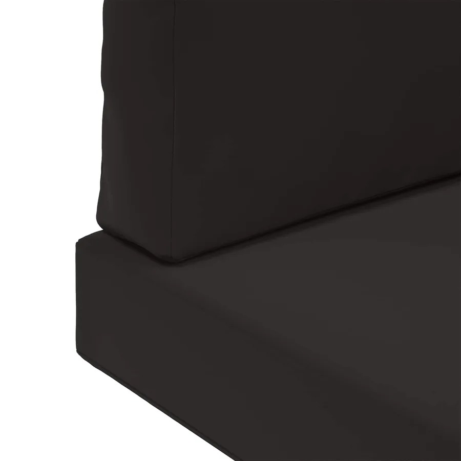 Coussin de canapé d'extérieur 3 pcs Noir Polyester - 9