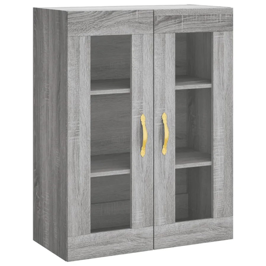 Buffet haut Sonoma gris 69,5x34x180 cm Bois d'ingénierie - 4