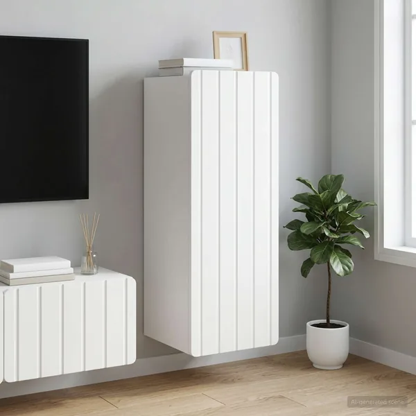 Armoire Murale Blanc 33 x 34,5 x 94 cm Bois d'ingénierie