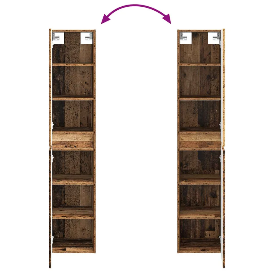 Ensemble d'armoire de salle de bain 5 pcs Bois ancien - 13