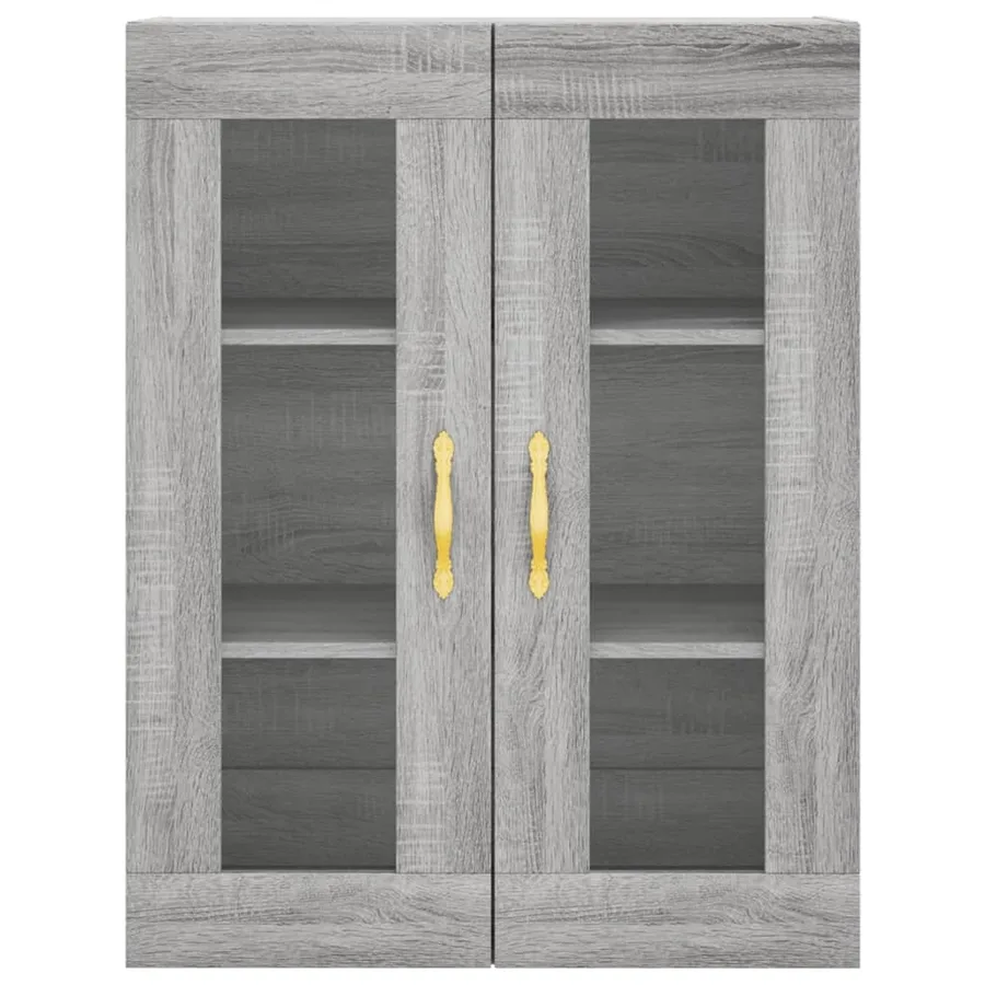 Buffet haut Sonoma gris 69,5x34x180 cm Bois d'ingénierie - 6