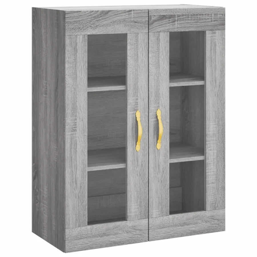 Buffet haut Sonoma gris 69,5x34x180 cm Bois d'ingénierie - 5