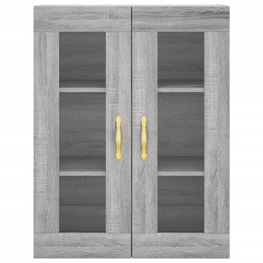 Buffet haut Sonoma gris 69,5x34x180 cm Bois d'ingénierie - 6