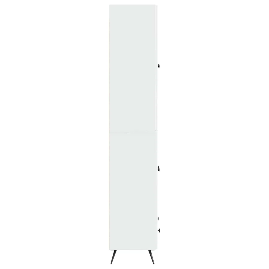 Ensemble de Meubles 2 pcs Blanc brillant Bois d'ingénierie - 6