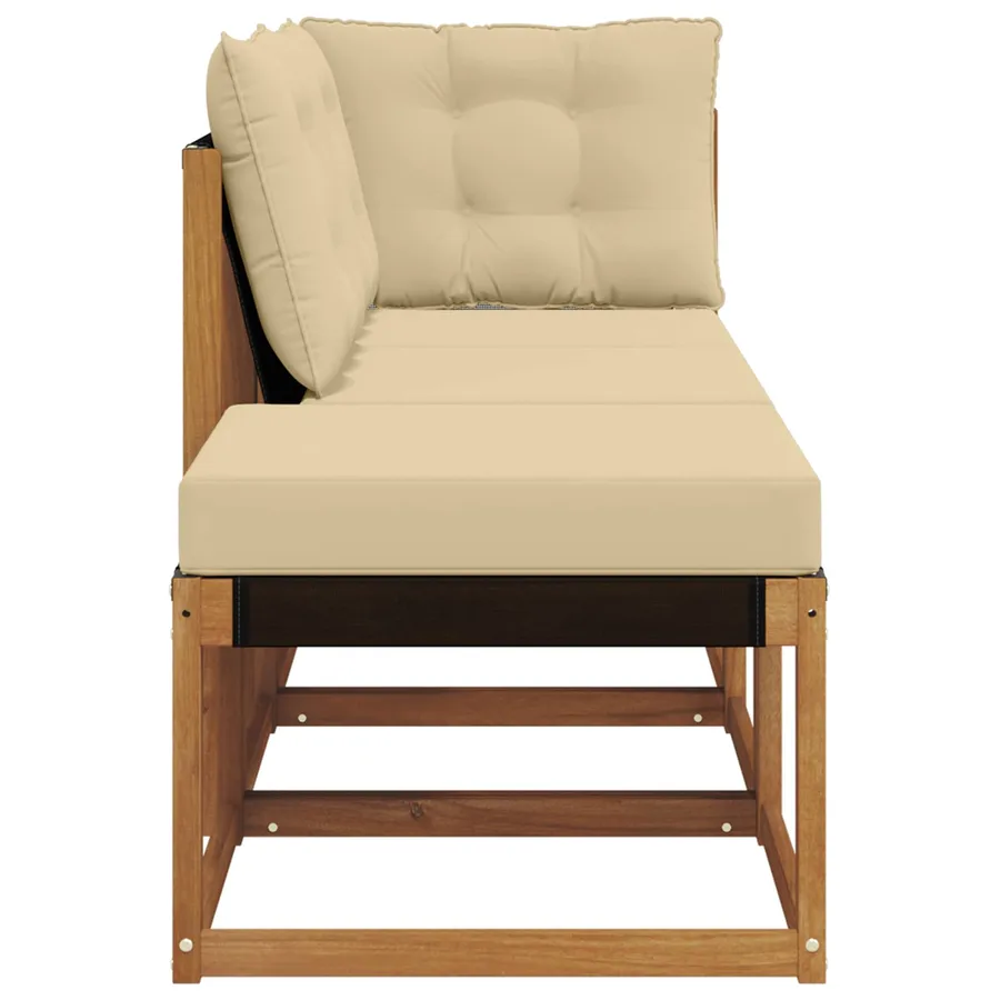 Canapés modulaires d'extérieur 3 Pièce Naturel et Beige - 7