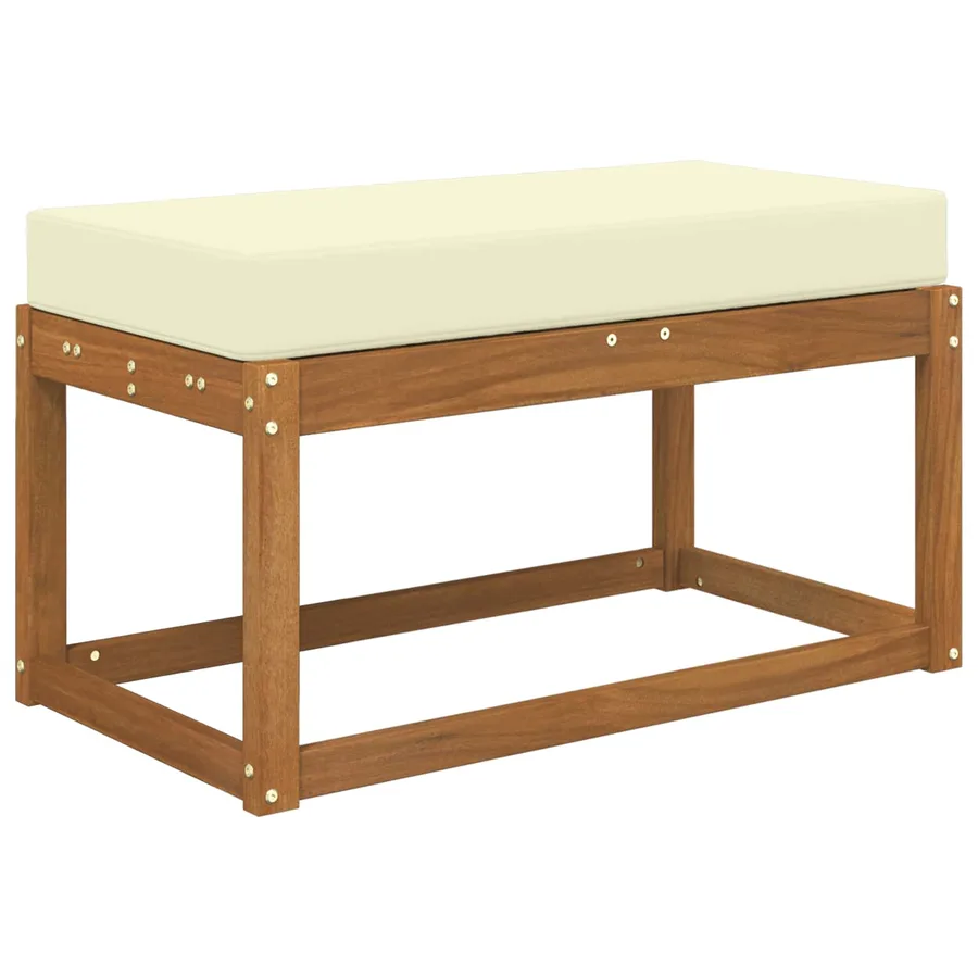 Coussin de Siège d'Extérieur Crème 80 x 40 x 8 cm - 3