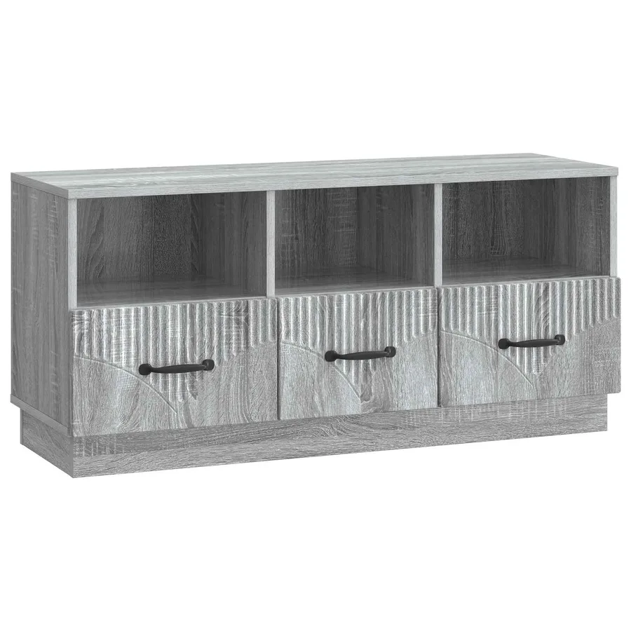 Meuble TV Sonoma gris 102 x 34,5 x 47 cm Bois d'ingénierie - 2